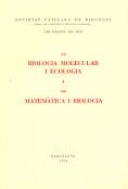 Biologia molecular i ecologia. Matemàtica i biologia | 9788472830271