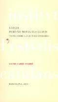Llegia però no movia els llavis : notes sobre la lectura literària : discurs llegit en la sessió inaugural del curs 2001-2002 | 9788472835856 | Cabré i Fabré, Jaume