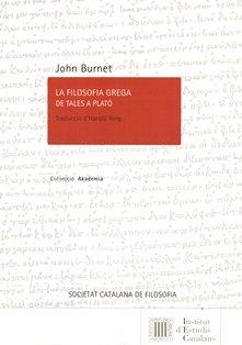 La Filosofia grega : de Tales a Plató | 9788499651781 | John, Burnet