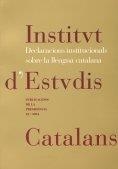 Declaracions institucionals sobre la llengua catalana | 9788472837577 | Institut d'Estudis Catalans