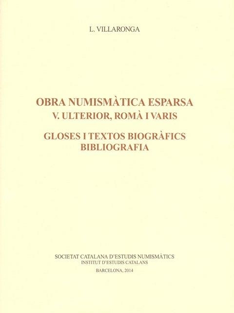 Obra numismàtica esparsa: V | 9788499652122 | Villaronga, Leandre
