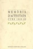 Memòria d'activitats: curs 1989-90 | 9788472831773 | Institut d'Estudis Catalans (Barcelona)