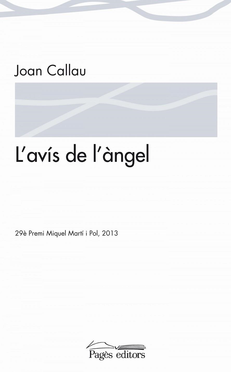 L'avís de l'àngel | 9788499755038 | Callau Fortuna, Joan