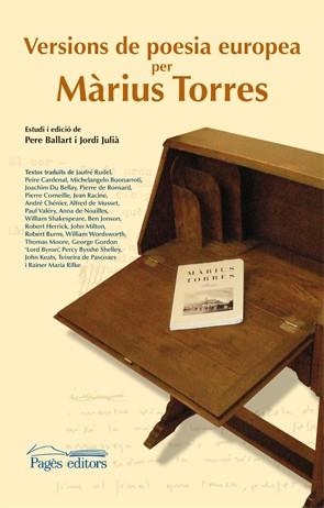 Versions de poesia europea per Màrius Torres | 9788499750392 | Torres, Màrius