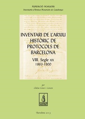 Inventari de l'arxiu històric de protocols de Barcelona VIII | 9788499753942 | Cases Loscos, Lluïsa