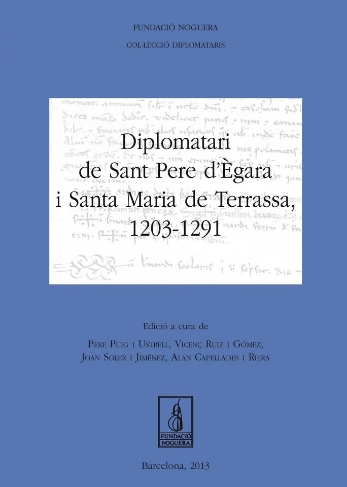 Diplomatari de Sant Pere d'Ègara i Santa Maria de Terrassa, 1203-1291 | 9788499753263 | Varios autores