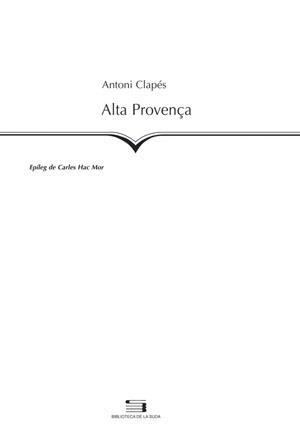 Alta Provença | 9788497793452 | Clapés Flaqué, Antoni