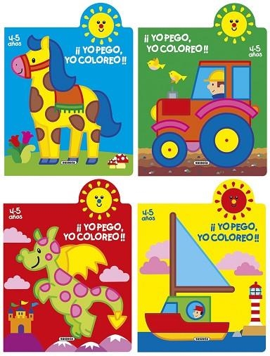 ¡Yo pego, yo coloreo! 4-5 años (4 títulos) | 9788467747904 | Busquets, Jordi
