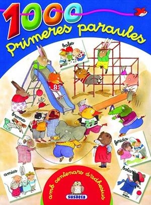 1000 Primeres paraules - azul - amb centenars d'adhesius | 9788467733655 | Menéndez, Margarita