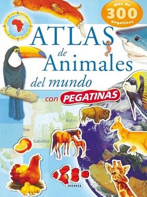 Atlas de animales del mundo con pegatinas | 9788430559114 | Varios autores