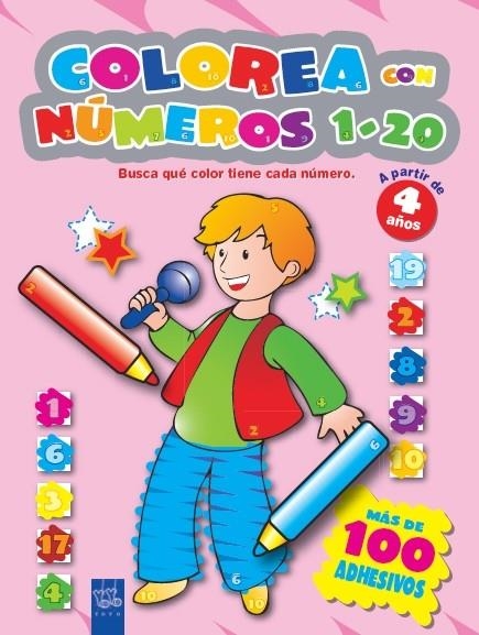 Colorea con números 1-20 rosa | 9788408070009 | YOYO