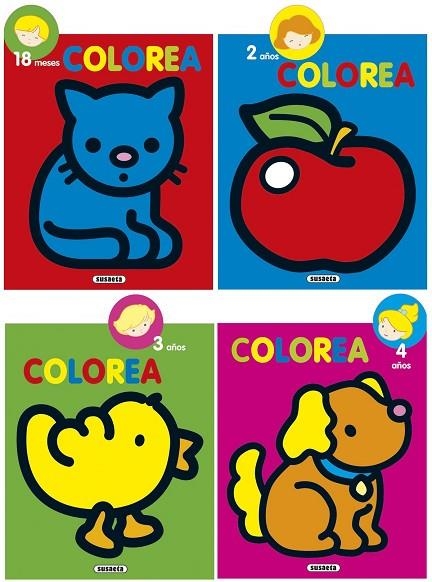 Colorea por edades (4 títulos) | 9788467742138 | Susaeta, Equipo