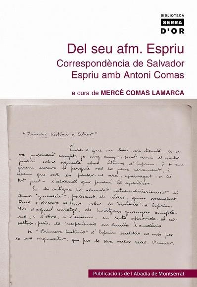 Del seu afm. Espriu | 9788484159087 | Comas Lamarca, Mercè