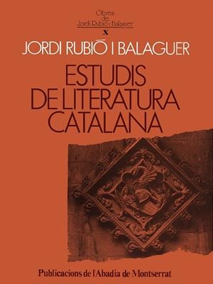 Estudis de literatura catalana | 9788478263400 | Rubió i Balaguer, Jordi