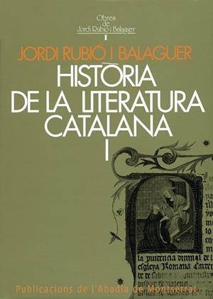 Història de la literatura catalana I | 9788472026513 | Rubió i Balaguer, Jordi
