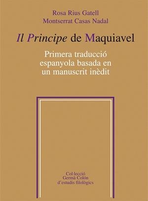 Il Principe de Maquiavel | 9788498833003 | Rius Gatell, Rosa;Casas Nadal, Montserrat
