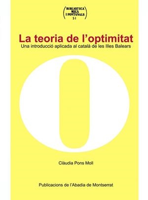 La teoria de l'optimitat | 9788484158721 | Pons Moll, Claudia