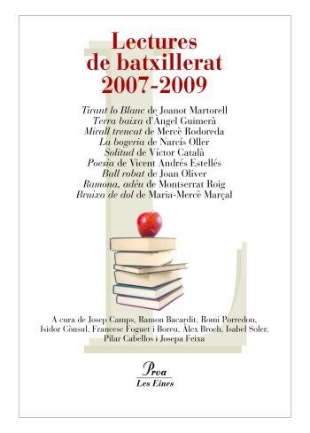 Lectures de batxillerat 2007-2009 | 9788484372769 | Autors, Diversos