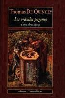 Los oráculos paganos | 9788477025023 | De Quincey, Thomas