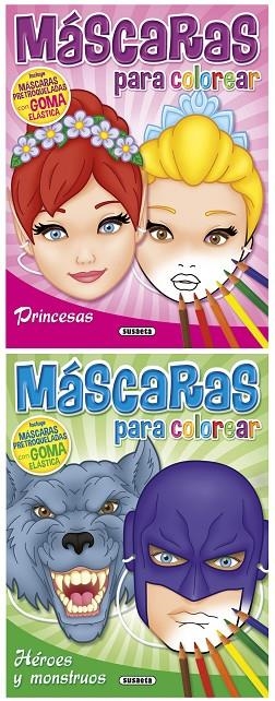 Máscaras para colorear (2 títulos) | 9788467747843 | Susaeta, Equipo