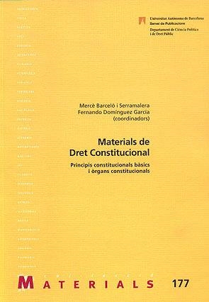 Materials de Dret Constitucional | 9788449025068 | Barceló i Serramalera, Mercè;Domínguez García, Fernando (coordinadors)