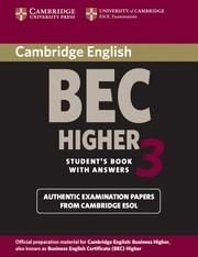 BEC HIGHER CAMBRIDGE PRACTICE TEST 3 SB+KEY | 9780521672030 | CAMBRIDGE ESOL