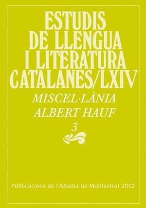 Miscel·lània Albert Hauf, 3 | 9788498834840 | Miralles i Montserrat, Joan;y otros