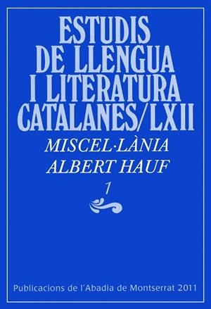 Miscel·lània Albert Hauf, 1 | 9788498833904 | Miralles i Montserrat, Joan;y otros