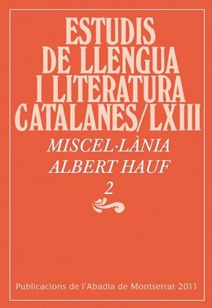 Miscel·lània Albert Hauf, 2 | 9788498834413 | Miralles i Montserrat, Joan;y otros