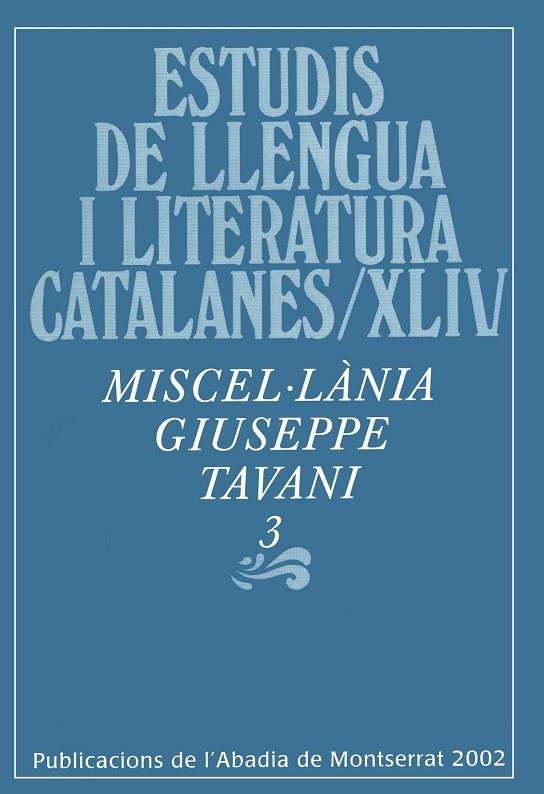 Miscel·lània Giuseppe Tavani, 3 | 9788484153337 | Varios autores