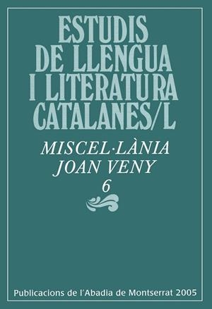 Miscel·lània Joan Veny 6 | 9788484156871 | Varios autores