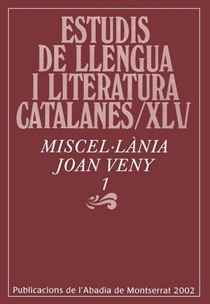 Miscel·lània Joan Veny, 1 | 9788484154242 | Varios autores