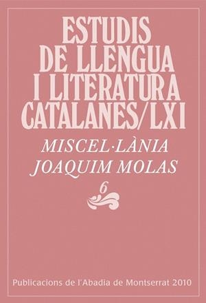 Miscel·lània Joaquim Molas, 6 | 9788498833133 | Massot i Muntaner, Josep;y otros