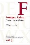 Obres completes de Pompeu Fabra, 3 | 9788484379294 | Pompeu Fabra