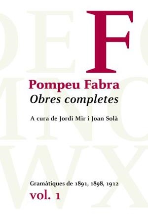 Obres completes de Pompeu Fabra, 1 | 9788484377962 | Pompeu Fabra