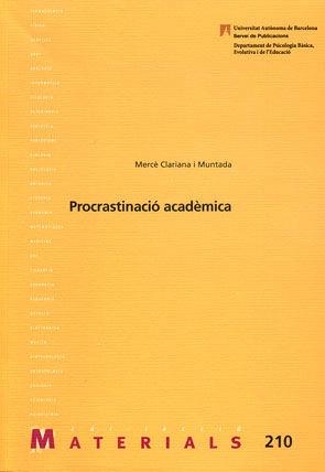 Procrastinació acadèmica | 9788449026003 | Clariana, Mercè