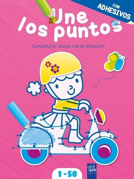 Une los puntos con adhesivos. Rosa | 9788408148760 | YOYO