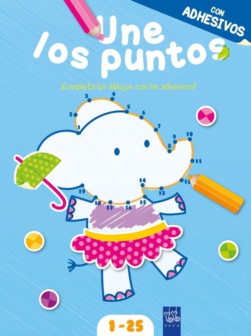 Une los puntos con adhesivos. Azul | 9788408148753 | YOYO