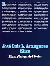 ÉTICA | 9788420680194 | ARANGUREN, JOSÉ LUÍS L.