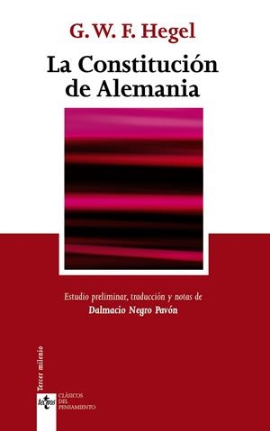LA CONSTITUCIÓN DE ALEMANIA | 9788430950300 | HEGEL, G.W.F.