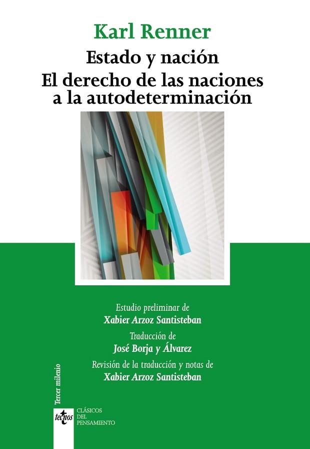 ESTADO Y NACIÓN. EL DERECHO DE LAS NACIONES A LA AUTODETERMINACIÓN | 9788430964970 | RENNER, KARL