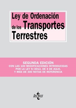 LEY DE ORDENACIÓN DE LOS TRANSPORTES TERRESTRES | 9788430959952 | EDITORIAL TECNOS