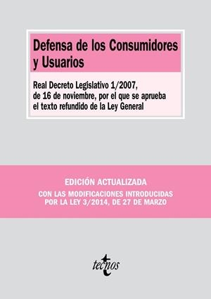 DEFENSA DE LOS CONSUMIDORES Y USUARIOS | 9788430962297 | EDITORIAL TECNOS