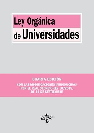 LEY ORGÁNICA DE UNIVERSIDADES | 9788430968220 | EDITORIAL TECNOS