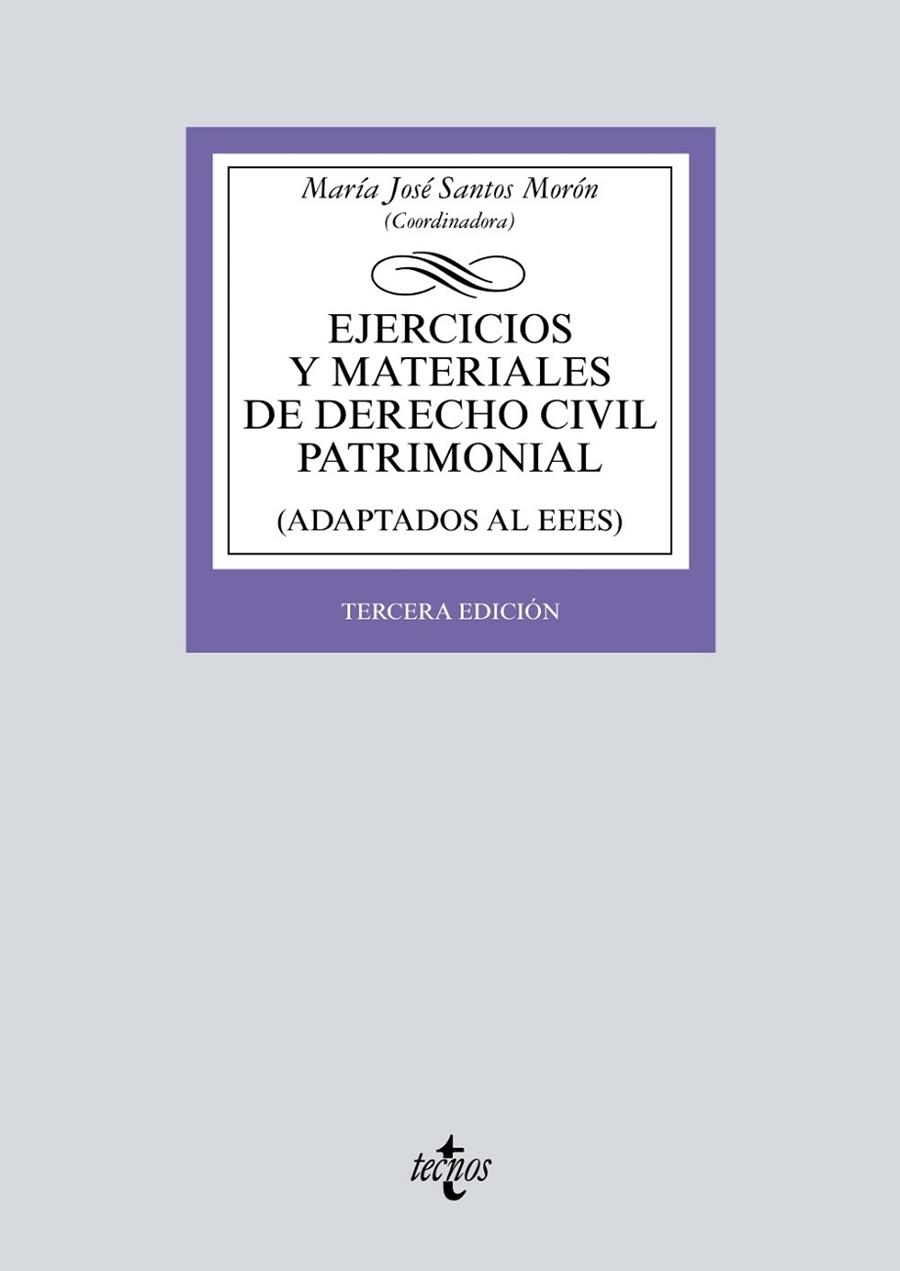 EJERCICIOS Y MATERIALES DE DERECHO CIVIL PATRIMONIAL | 9788430972104 | SANTOS MORÓN, MARÍA JOSÉ;BERGEL SAINZ DE BARANDA, YOLANDA;MARTÍN SALAMANCA, SARA;MATO PACÍN, NATALIA