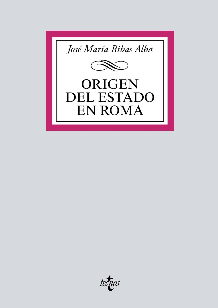 ORIGEN DEL ESTADO EN ROMA | 9788430975365 | RIBAS ALBA, JOSÉ MARÍA