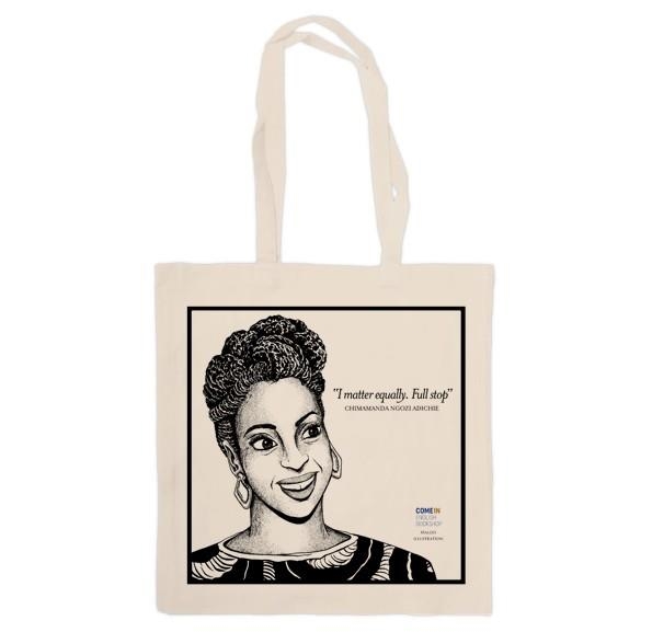 TOTE BAG CHIMAMANDA NGOZI ADICHIE | 9999990003850 | MALDO ILLUSTRATION