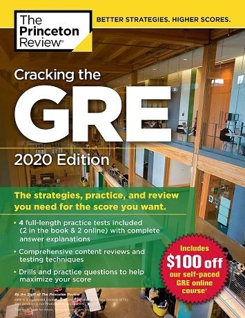 GRE CRACKING THE, WITH 4 PRACTICE TESTS 2020 EDITIO | 9780525568056 | PRINCETON REVIEW