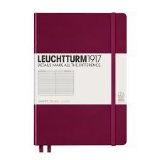NOTEBOOK MEDIUM A5, TAPA DURA, LINEAS PORT RED | 4004117551864