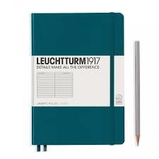 NOTEBOOK MEDIUM A5, TAPA DURA, LINEAS PACIFIC GREEN | 4004117551871